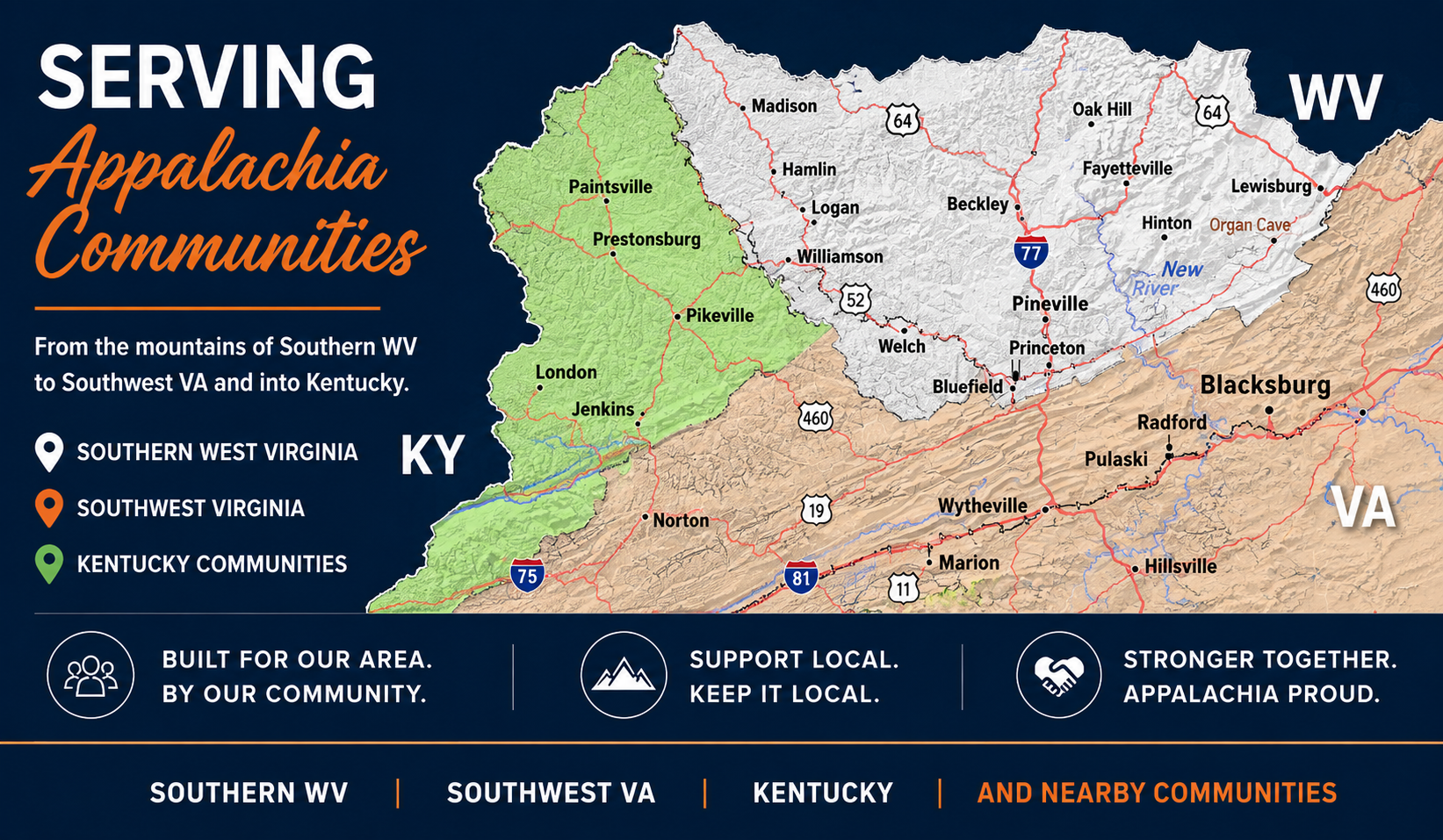 ClassiShare Appalachia coverage map